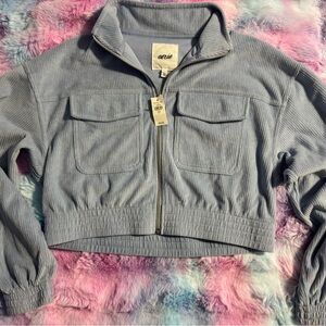 Aerie Soft Blue Corduroy Jacket